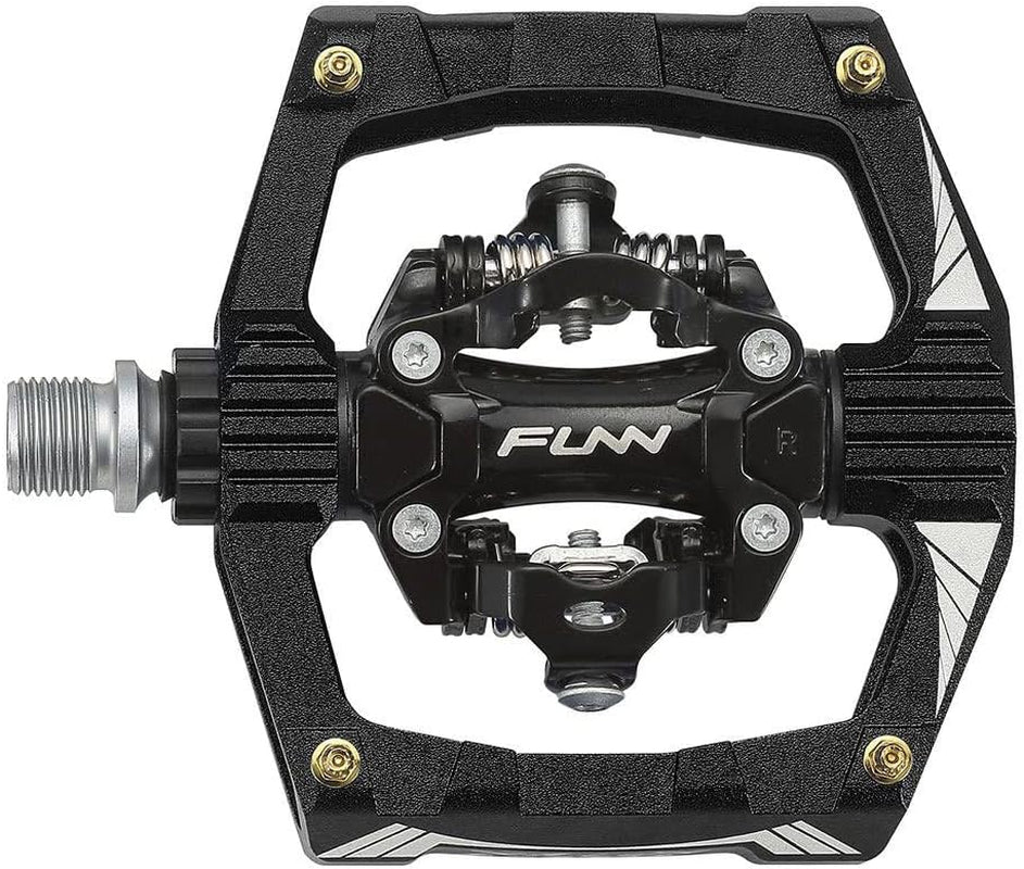 Ripper Mountain Bike Clipless Pedal Set, Rocker Clip Mechanism, SPD Compatible, 9/16-Inch Crmo Axle