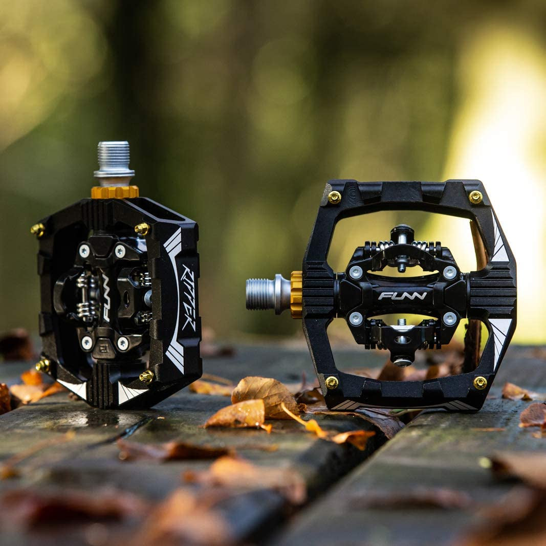 Ripper Mountain Bike Clipless Pedal Set, Rocker Clip Mechanism, SPD Compatible, 9/16-Inch Crmo Axle