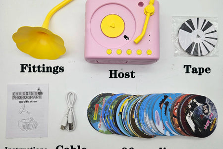 Children'S Phonograph Story Music Player Toddler Toys Kids Gramophone with 96 Cards Early Childhood Education Birthday Gift
