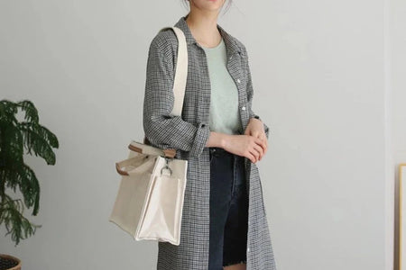 Large Capacity with Removable Bottom Canvas Tote Bag