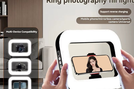 GlowPro Handheld LED Ring Light – Rechargeable Portable Fill Light for Perfect Selfies, Live Broadcasts & Photography